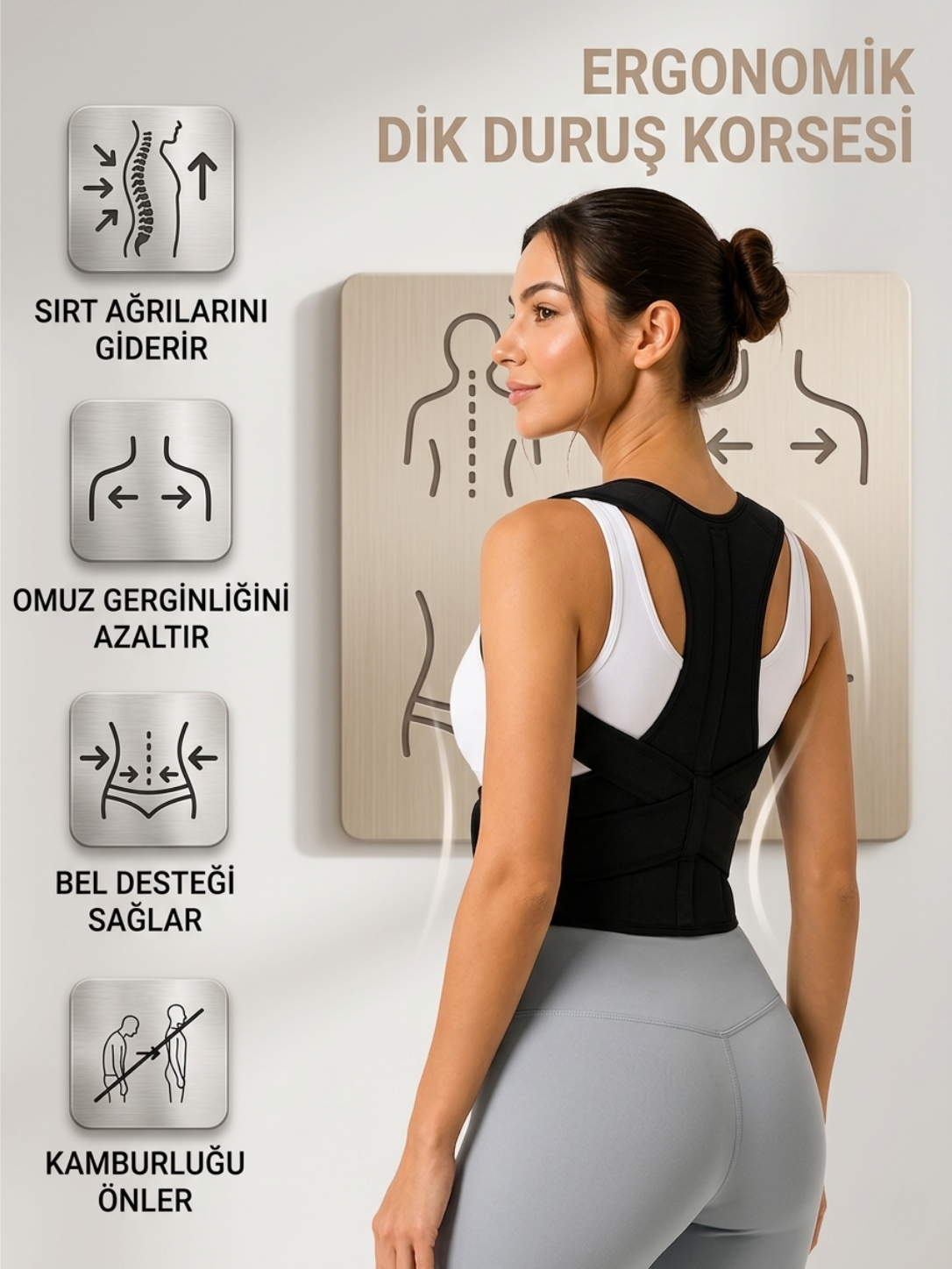 Ayarlanabilir Dik Duruş Korsesi