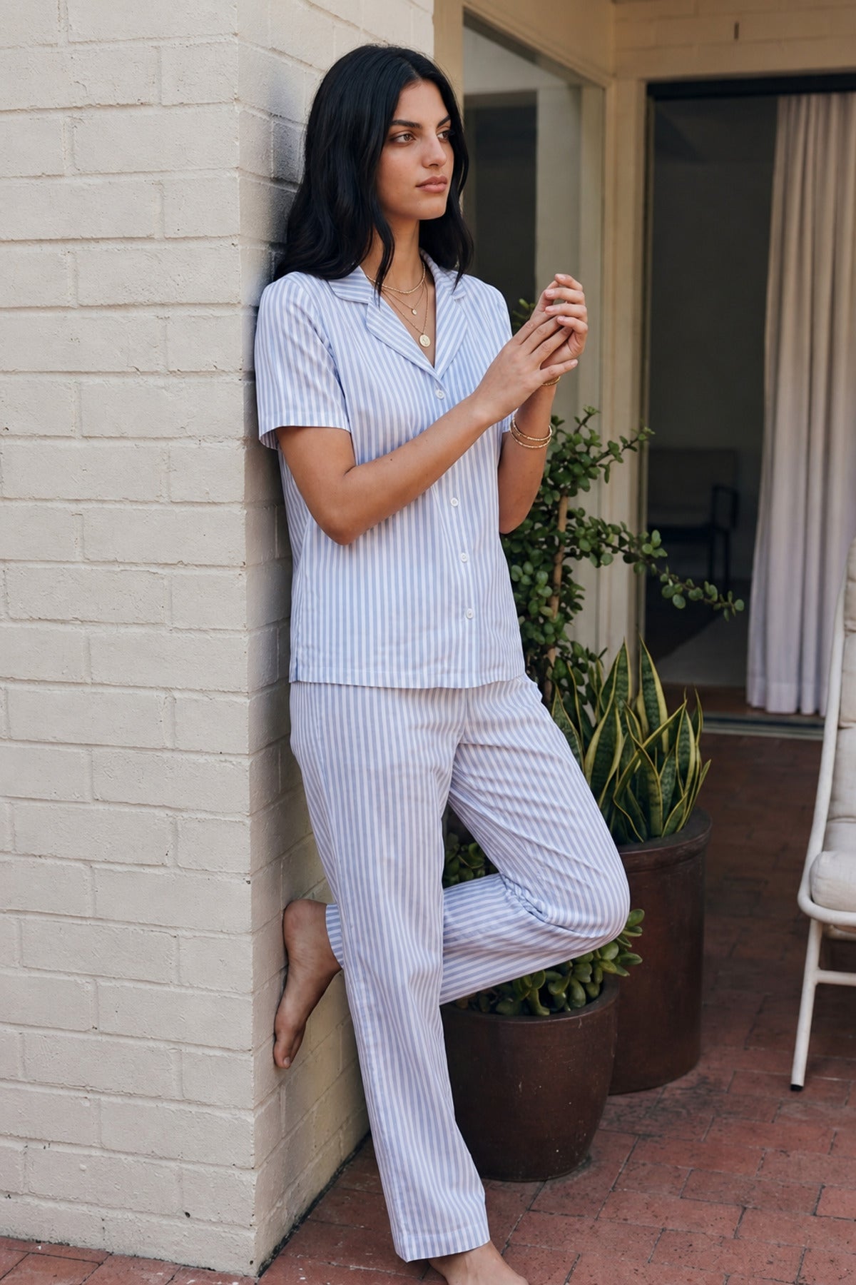 Viskon Karışım Homewear Pijama Takımı