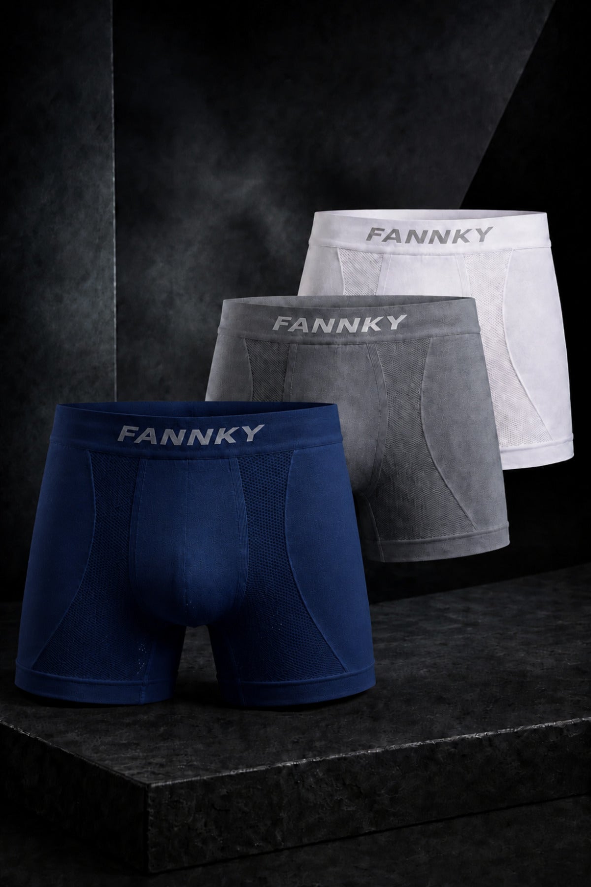 Erkek Rahat Esnek Seamless 3 Lü Boxer