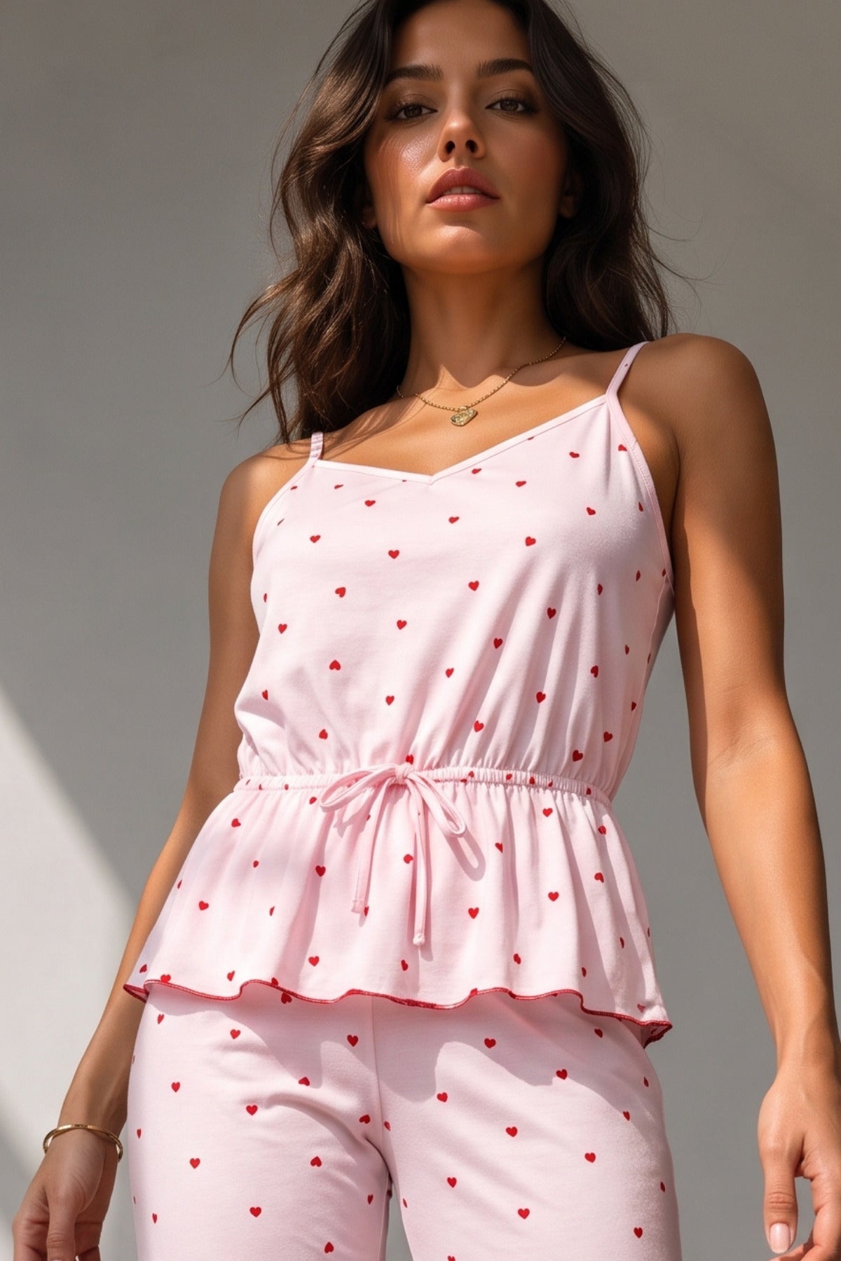 Kadın Regular Kesim Sezonsuz Pembe Pijama Takımı