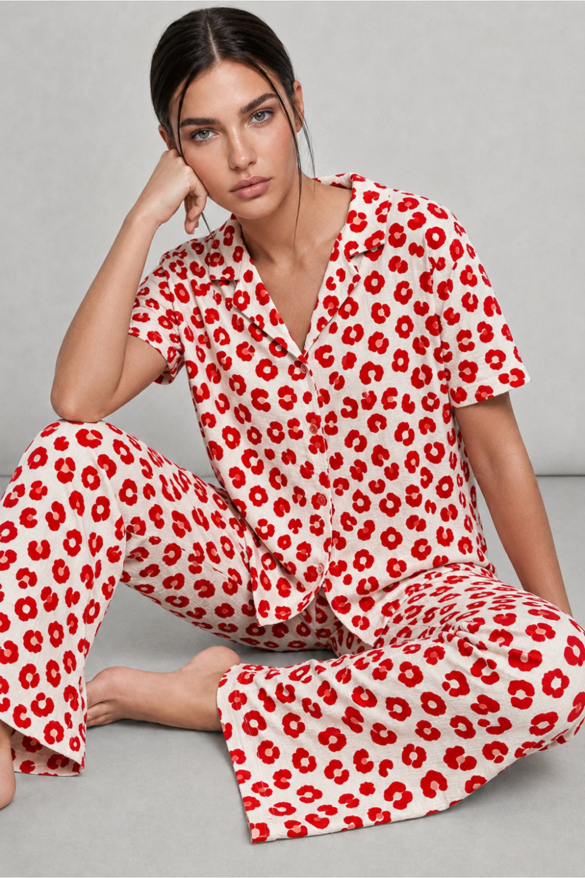 Kadın Kısa Kol Comfort Pijama Takımı 4725