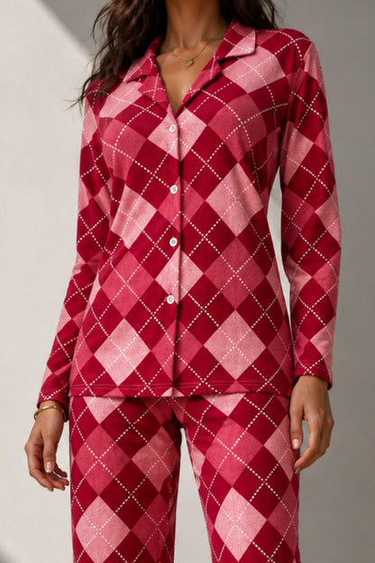 Kadın Uzun Kol Pamuklu Pijama Takımı