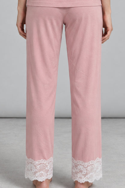 Kadın Dantelli Relaxed Pijama Takımı 4745