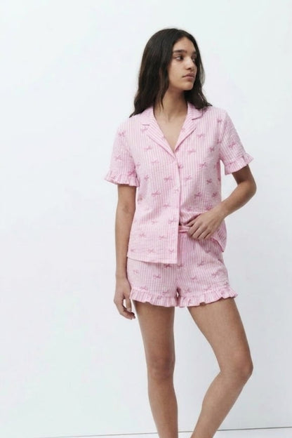 Kadın Desenli Trend Pijama Takımı