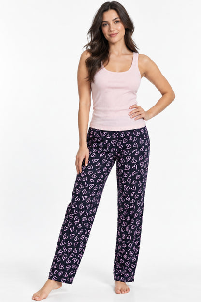 Kadın Trend Günlük Bluz Desenli Pijama Takımı