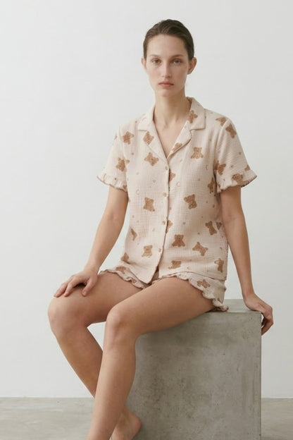 Kadın Relaxed Lastikli Pijama Takımı