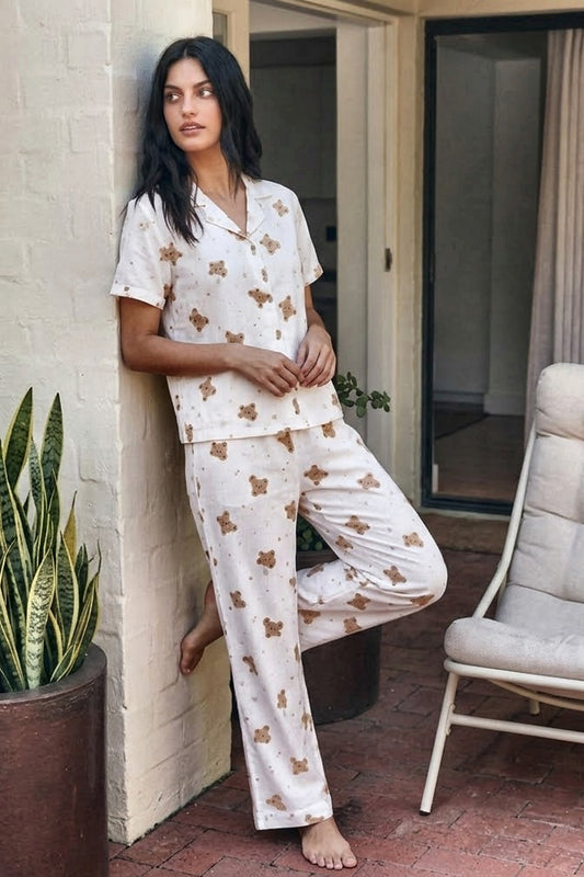 Viskon Karışım Homewear Pijama Takımı