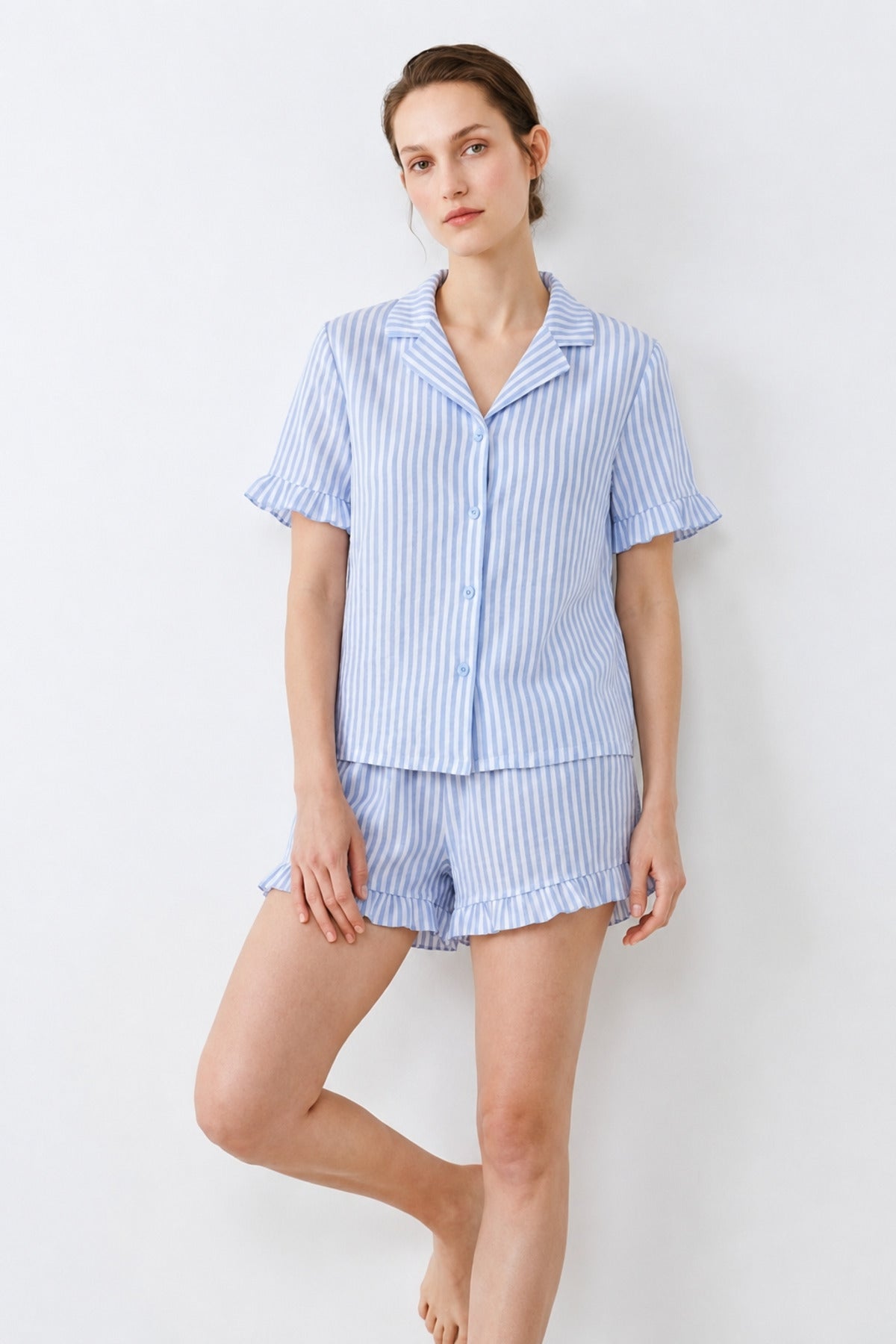 Kadın Relaxed Lastikli Pijama Takımı