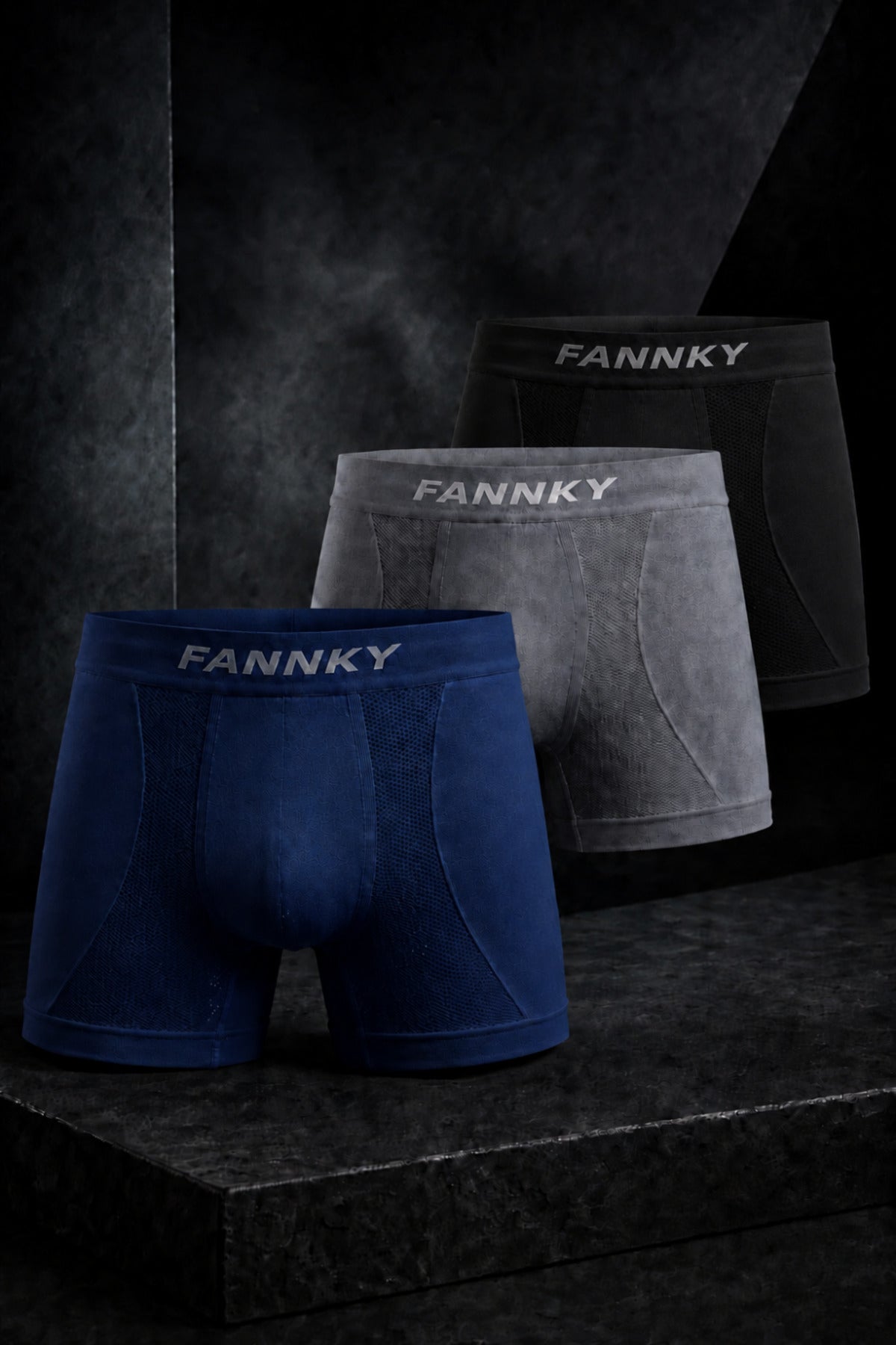 Erkek Rahat Esnek Seamless 3 Lü Boxer