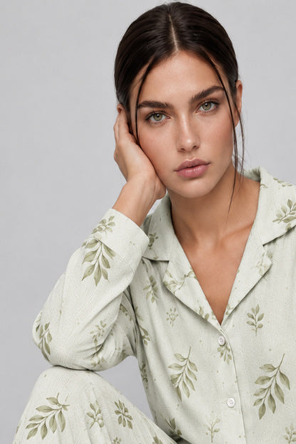 Kadın Uzun Kol Rahat Pijama Takımı 4761