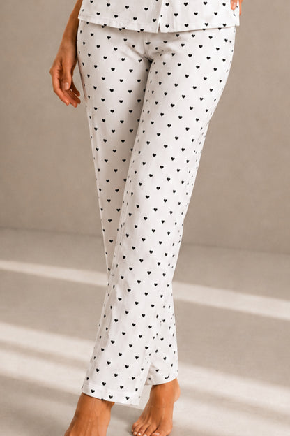 Kadın Kısa Kol Rahat Kalıp Şık Pijama Takımı