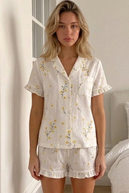 Kadın Viskon Kısa Kol Regular Pijama Takımı