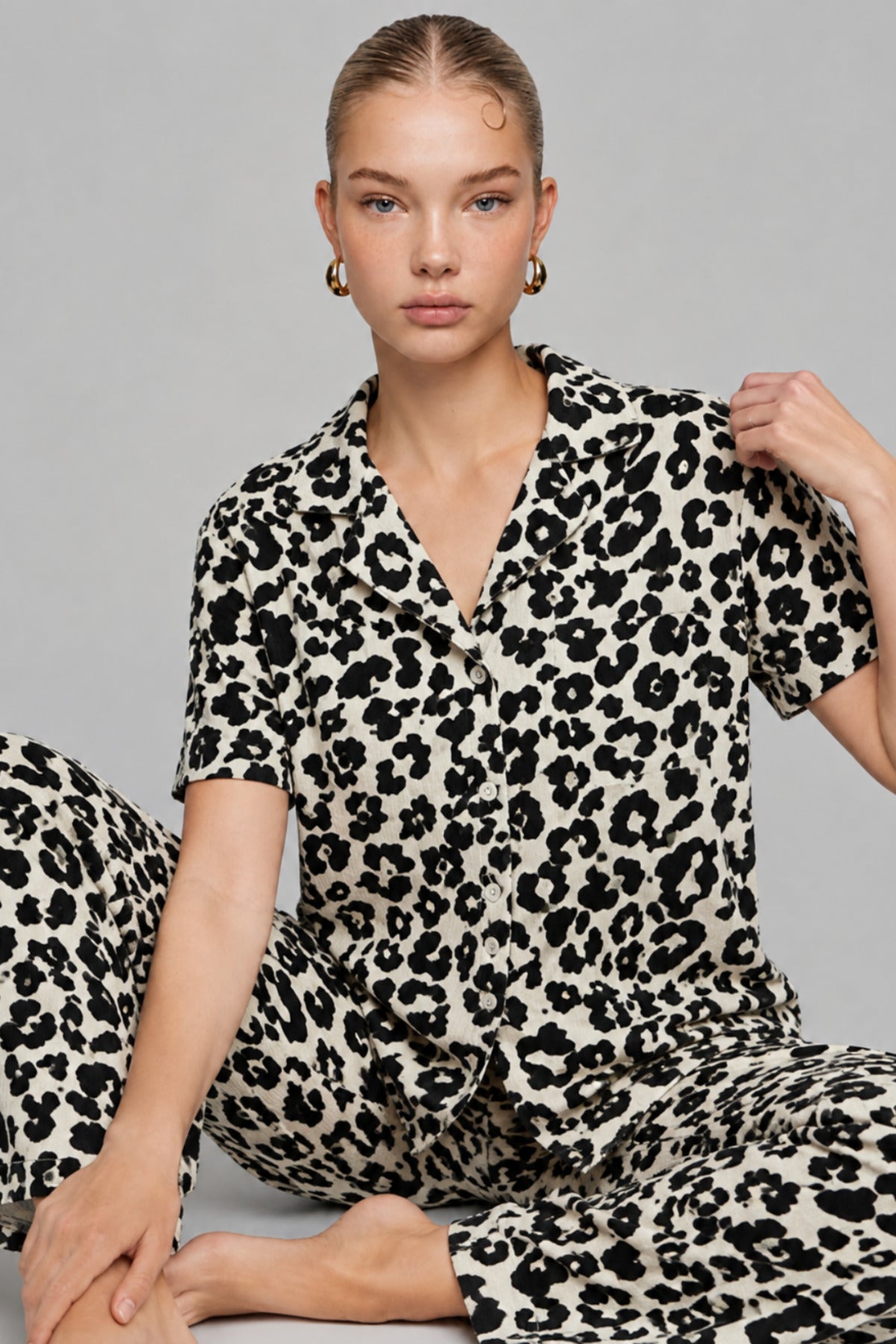 Kadın Kısa Kol Comfort Pijama Takımı 4725