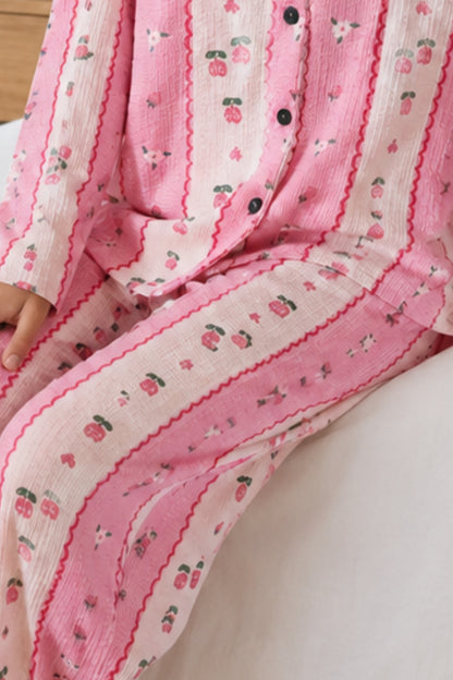 Kadın Desenli Relaxed Pijama Takımı 4661