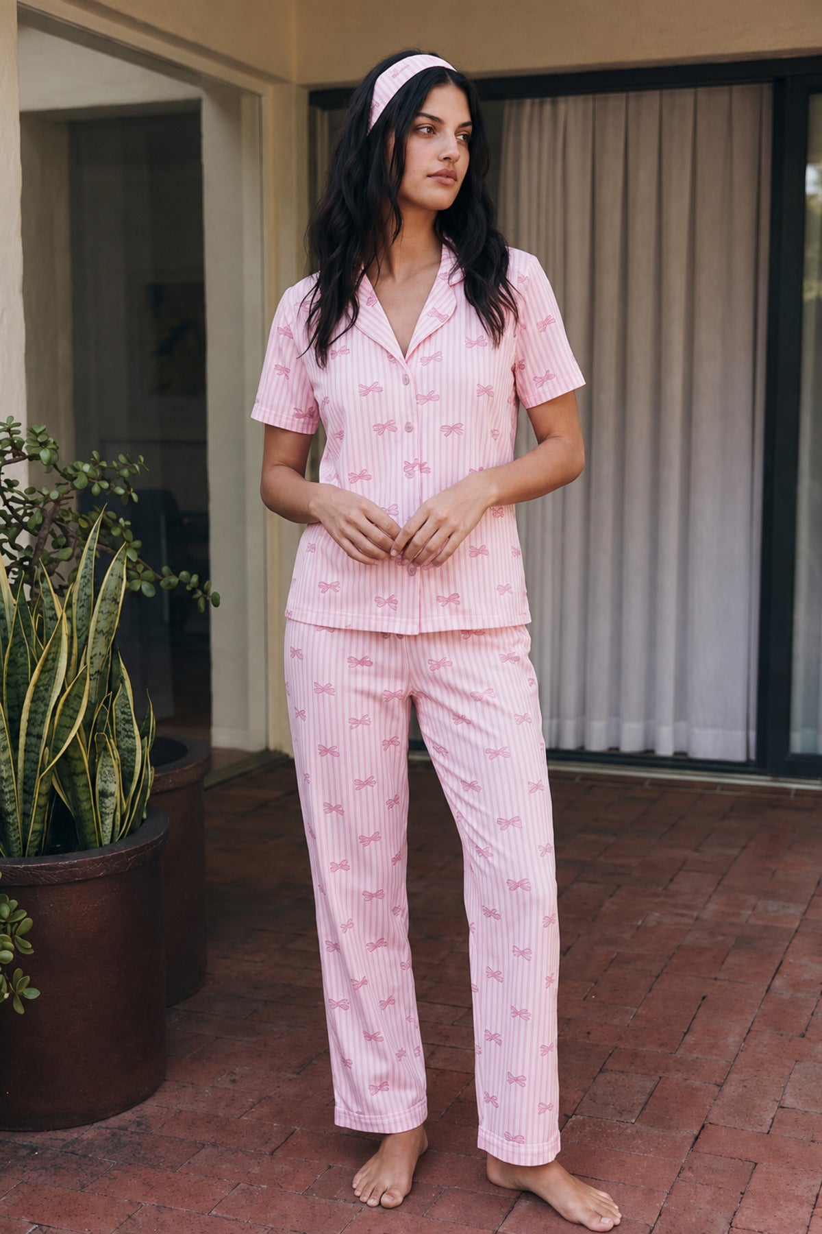 Viskon Karışım Homewear Pijama Takımı