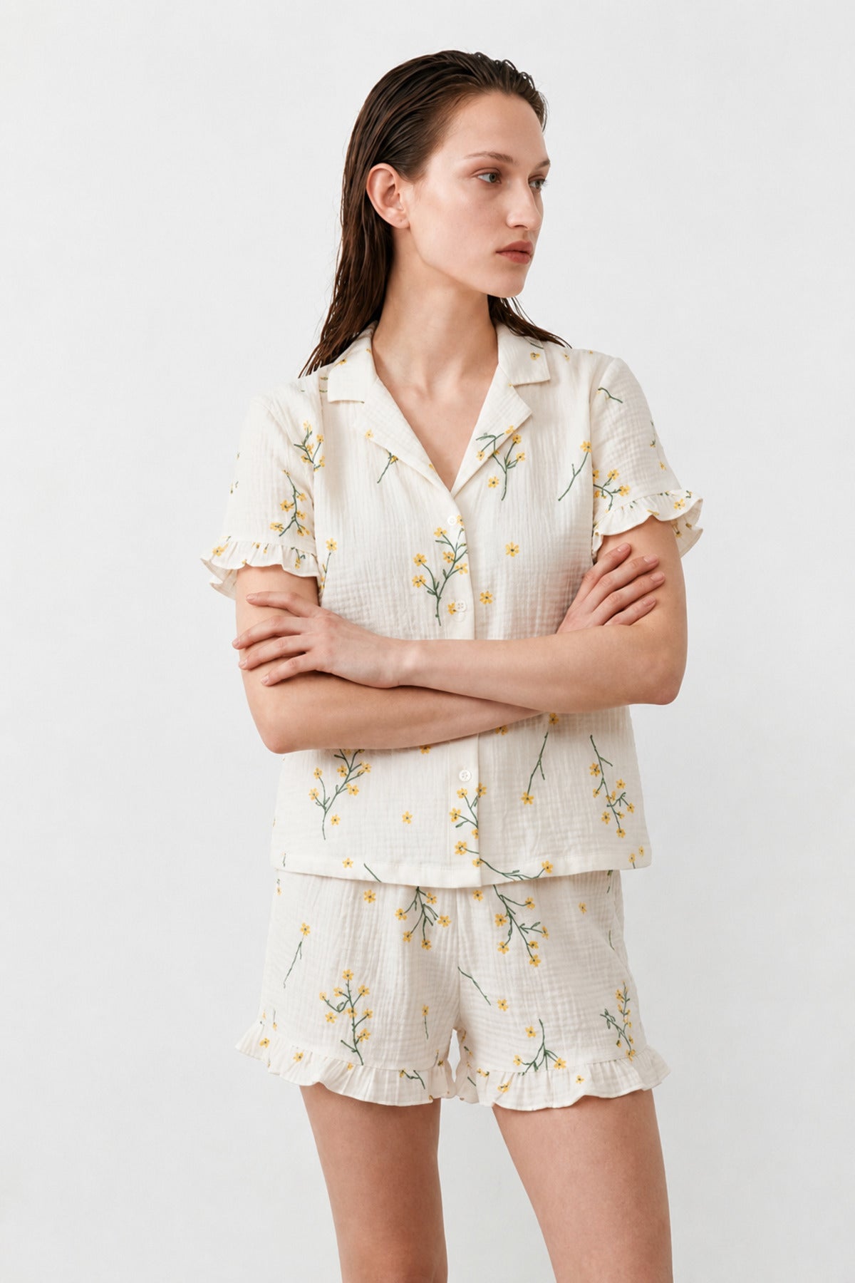 Kadın Relaxed Lastikli Pijama Takımı