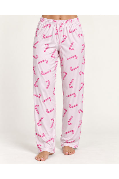 Kadın Premium Desenli Rahat Kesim Pijama Altı 4773