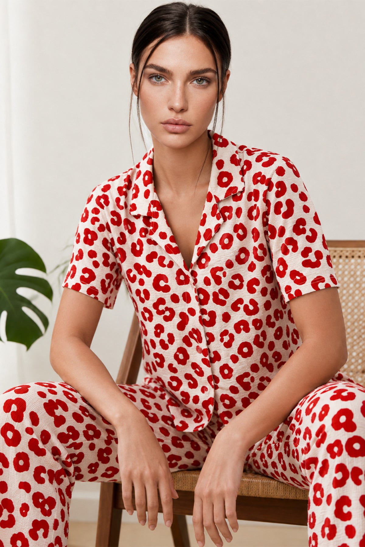 Kadın Kısa Kol Comfort Pijama Takımı 4725