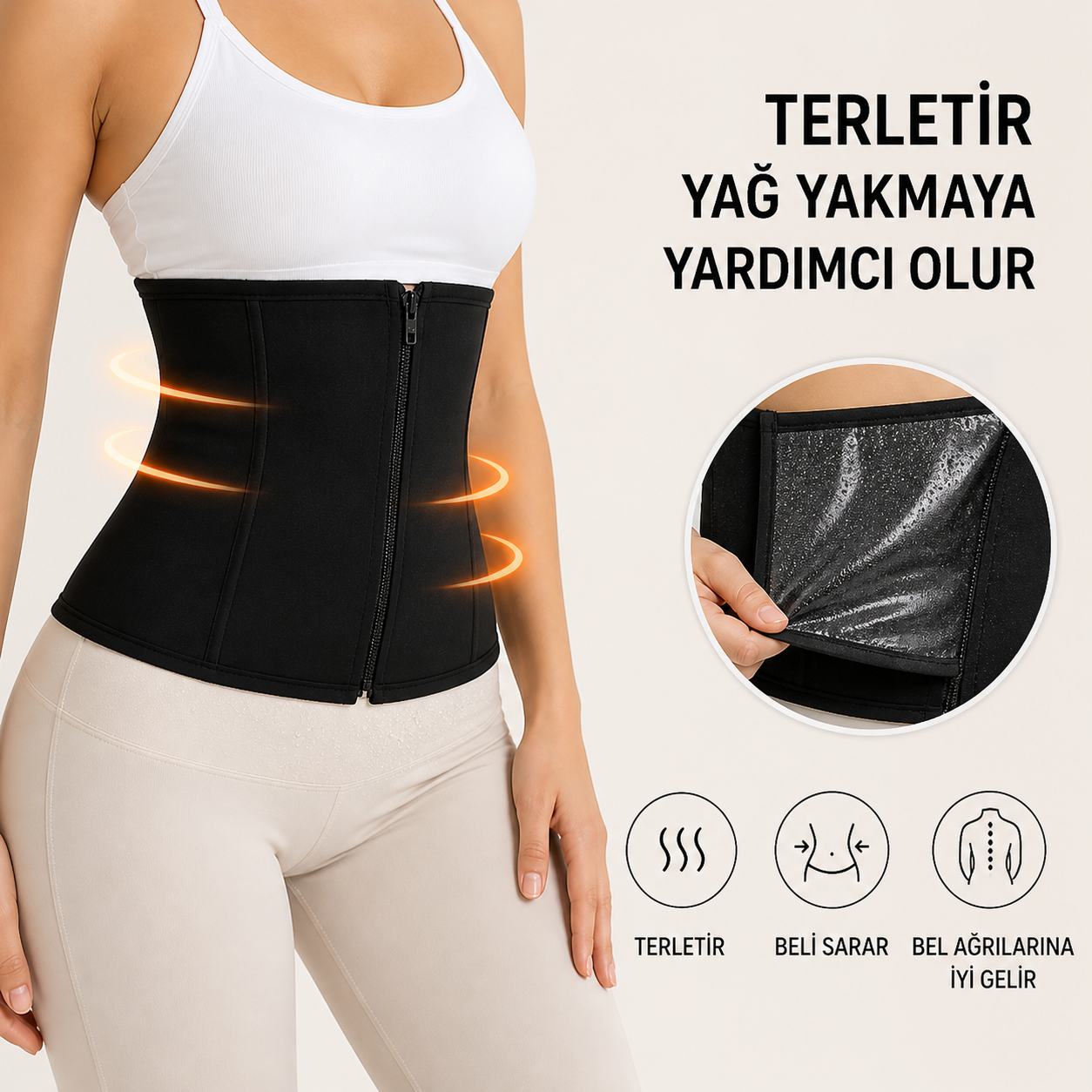 İnceltici ve Sıklaştırıcı Sauna Bel Korse