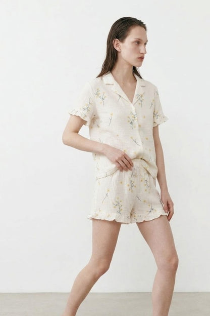 Kadın Relaxed Lastikli Pijama Takımı