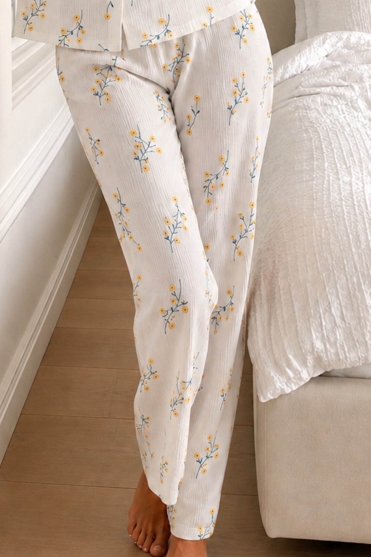 Kadın Loose Kalıp Pamuklu Pijama Takımı