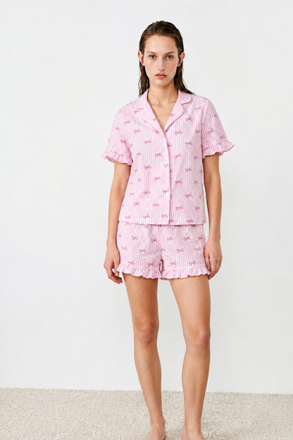 Kadın Relaxed Lastikli Pijama Takımı