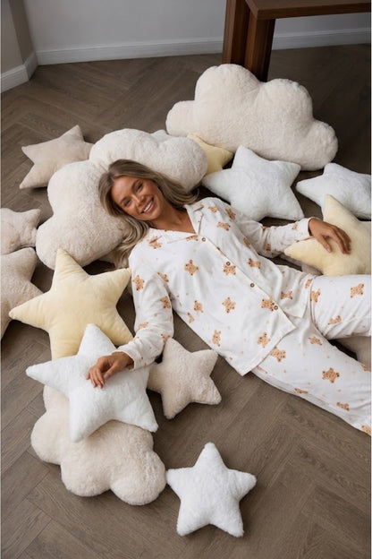 Kadın Düğmeli Uzun Uyku Ve Pijama Takımı
