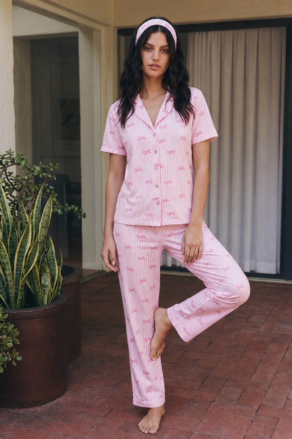 Viskon Karışım Homewear Pijama Takımı