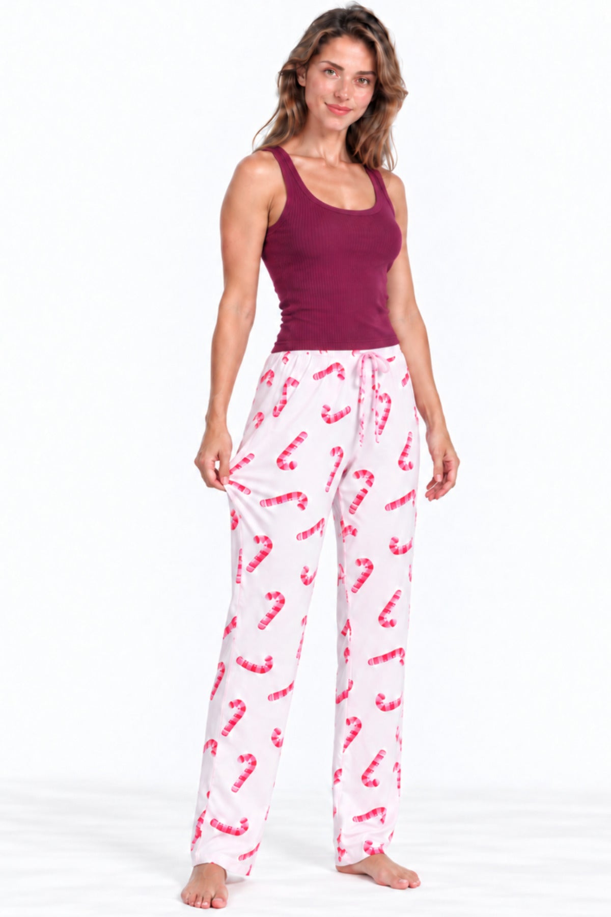 Kadın Trend Günlük Bluz Desenli Pijama Takımı