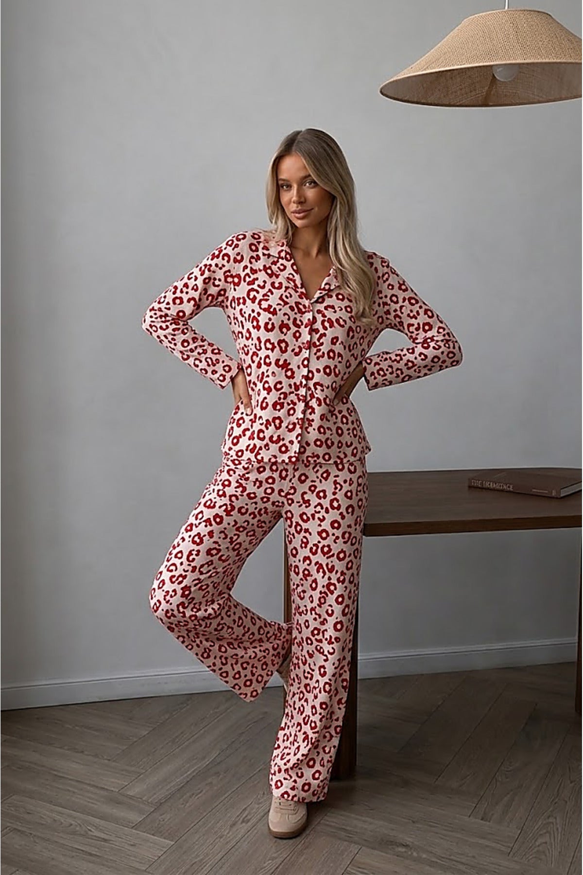 Kadın Düğmeli Uzun Uyku Ve Pijama Takımı