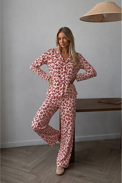 Kadın Düğmeli Uzun Uyku Ve Pijama Takımı