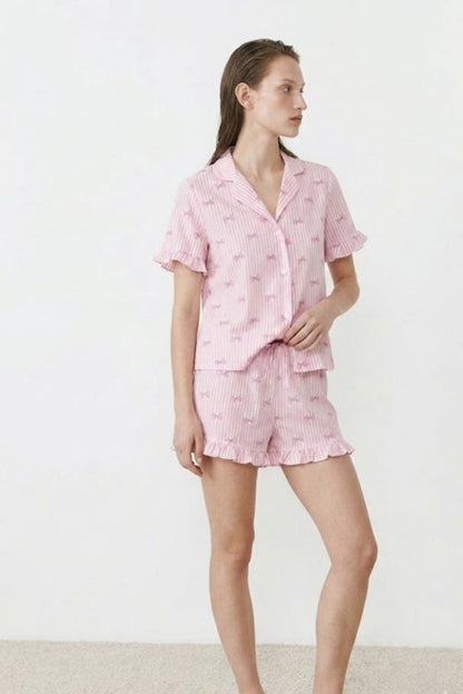 Kadın Relaxed Lastikli Pijama Takımı