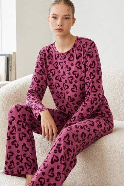 Kadın Çizgili Regular Fit Pijama Takımı 4691