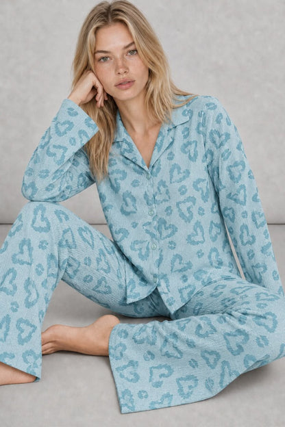 Kadın Uzun Kol Rahat Pijama Takımı 4761