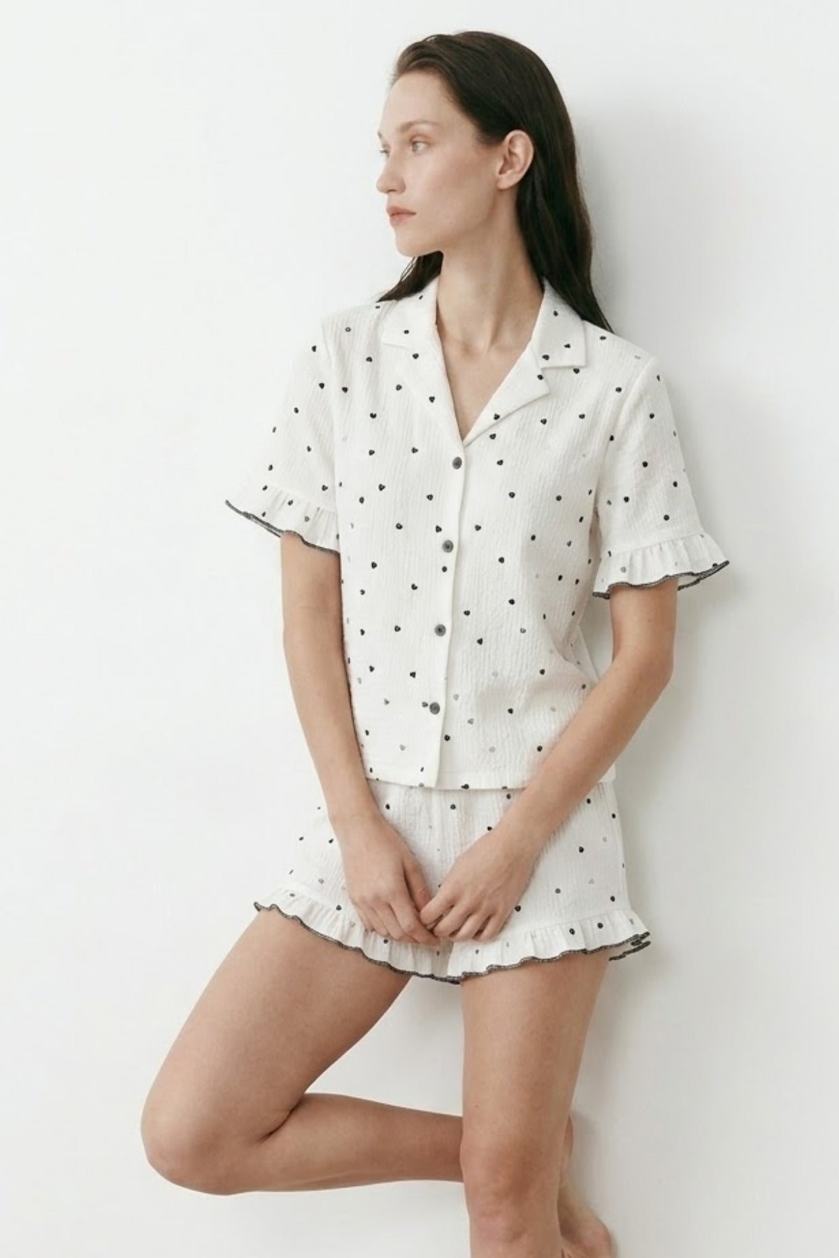 Kadın Relaxed Lastikli Pijama Takımı