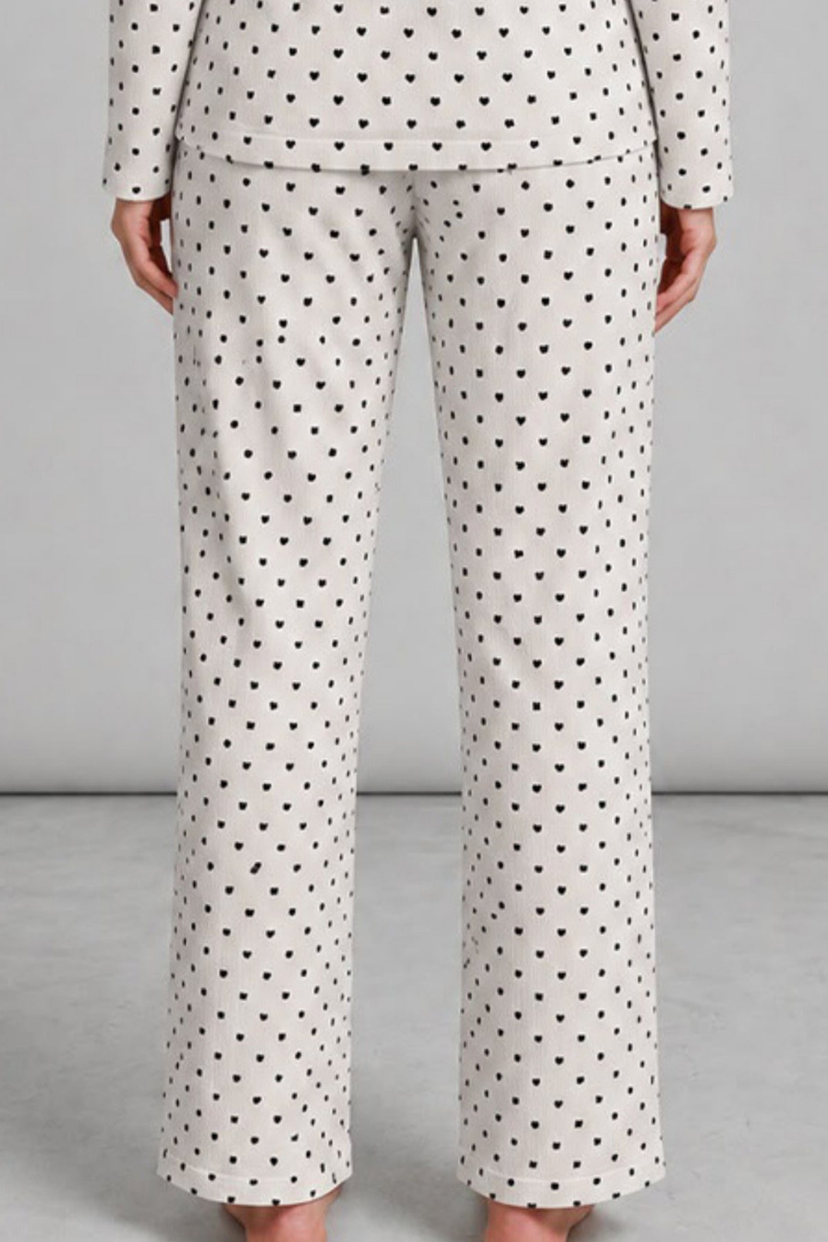 Kadın Uzun Kol Rahat Pijama Takımı 4761