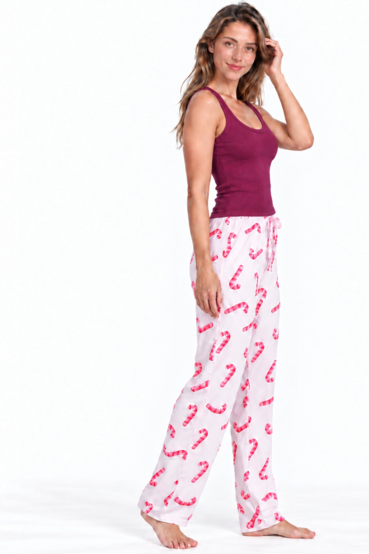 Kadın Trend Günlük Bluz Desenli Pijama Takımı