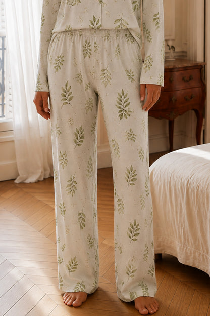 Kadın Relax Fit Düğme Pijama Takımı