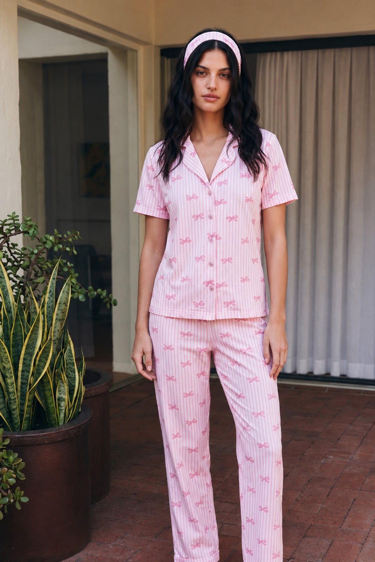 Viskon Karışım Homewear Pijama Takımı