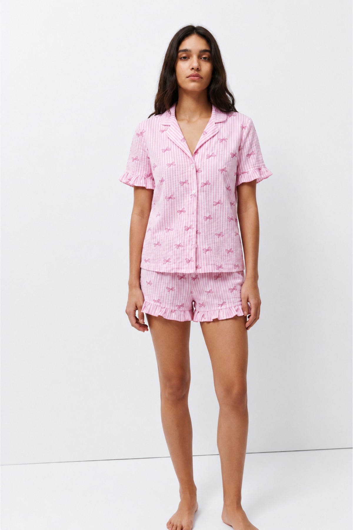 Kadın Desenli Trend Pijama Takımı