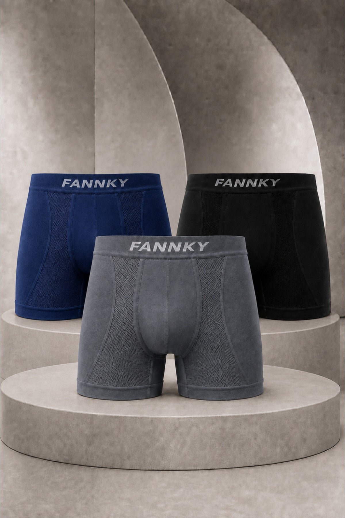 Erkek Casual Comfort Günlük 3 Lü Boxer
