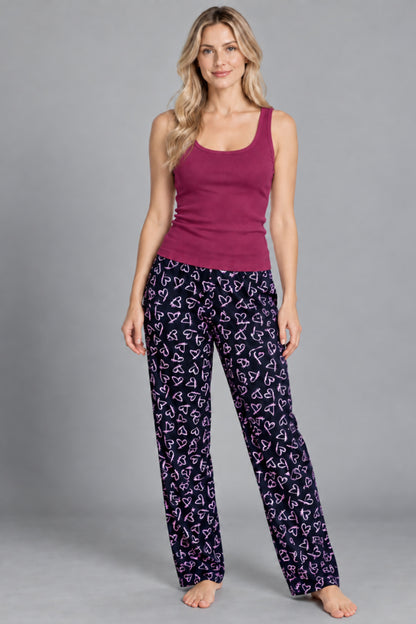 Kadın Çizgili Bluz Desenli Askılı Pijama Takımı