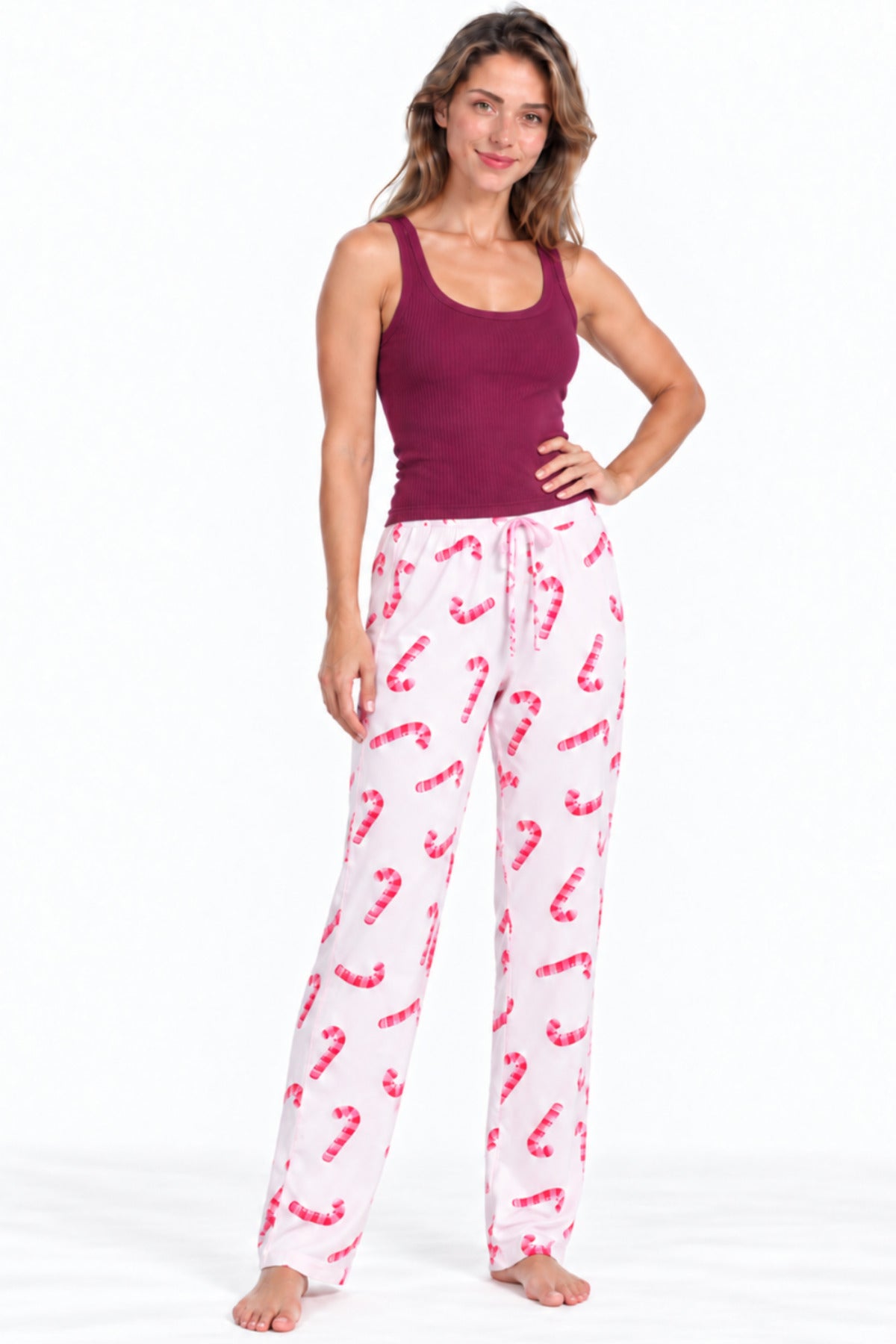 Kadın Trend Günlük Bluz Desenli Pijama Takımı