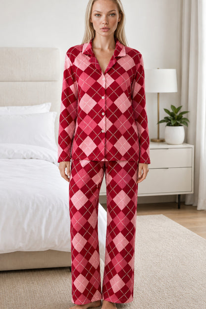 Kadın Casual Esnek Bol Pijama Takımı 4672