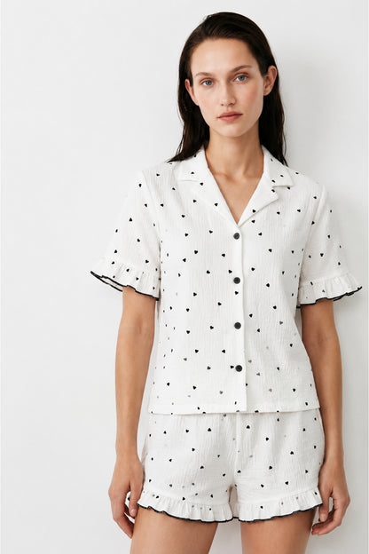 Kadın Relaxed Lastikli Pijama Takımı