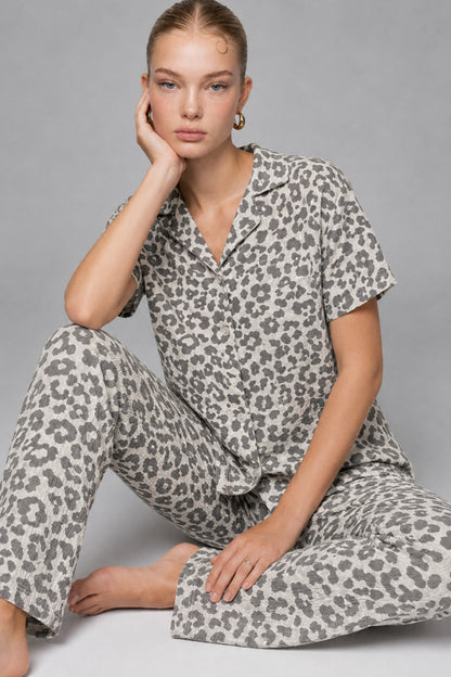 Kadın Kısa Kollu Rahat Pijama Takımı 4728