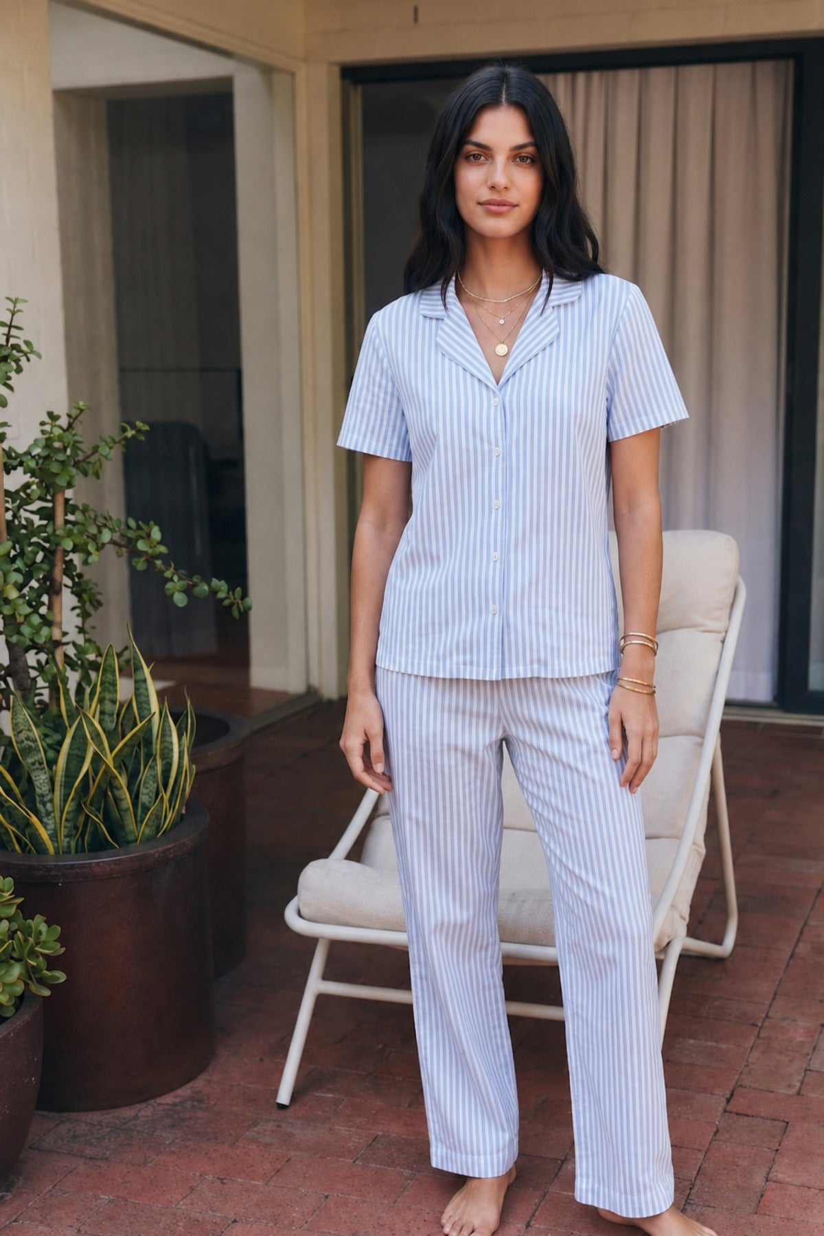 Viskon Karışım Homewear Pijama Takımı