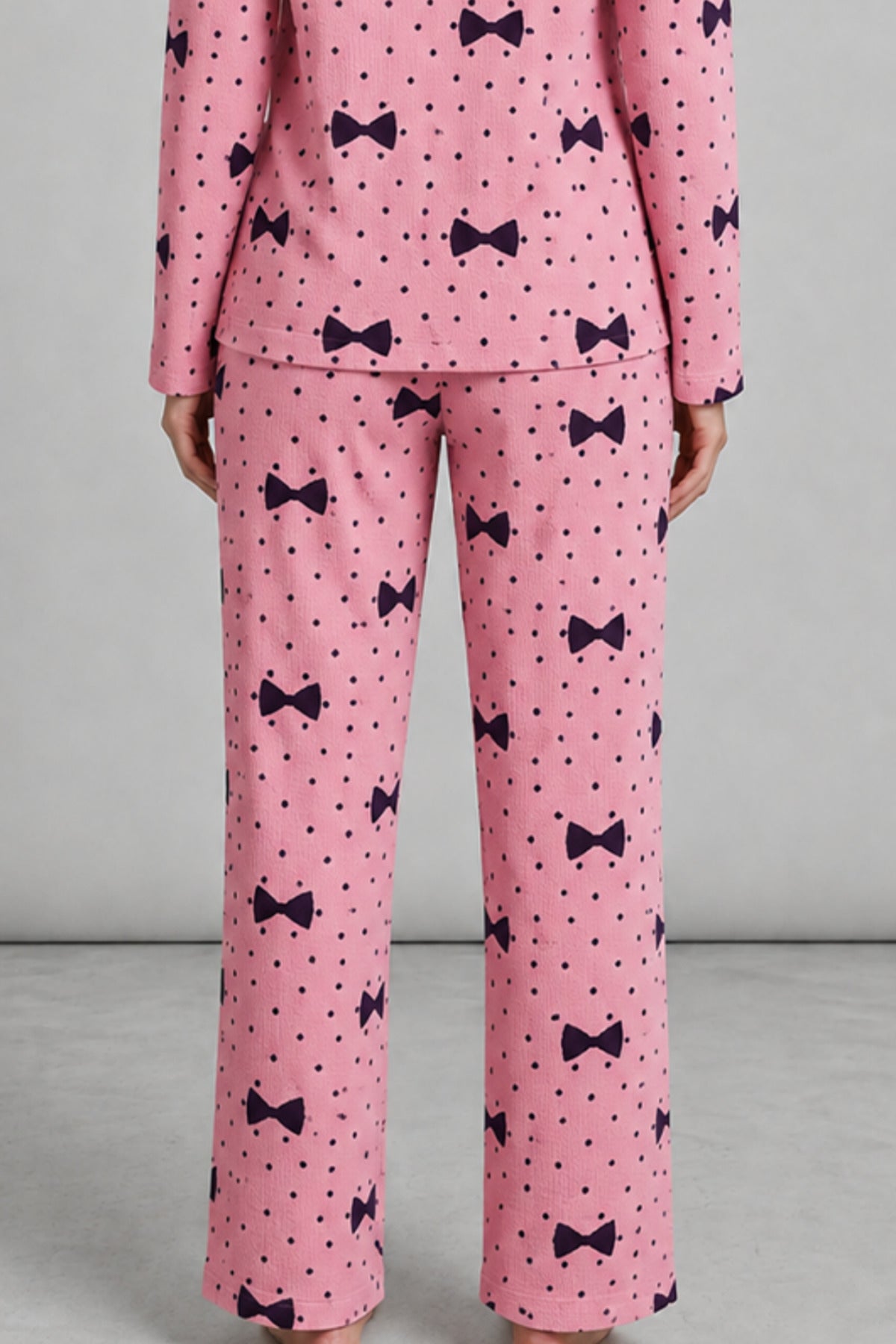 Kadın Uzun Kol Rahat Pijama Takımı 4761