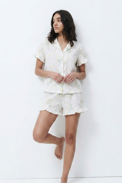 Kadın Desenli Trend Pijama Takımı