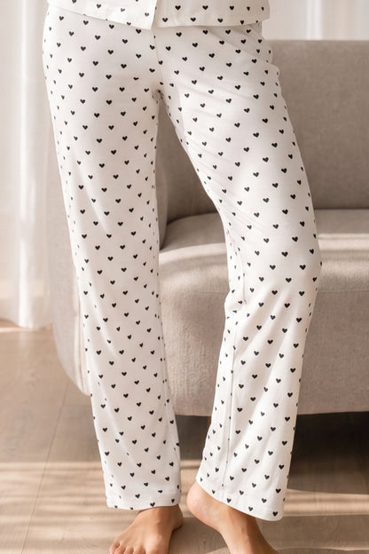 Kadın Loose Uzun Paça Pamuk Pijama Takımı